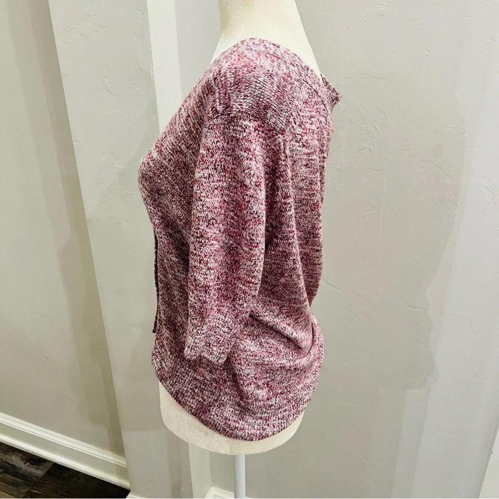Banana Republic Women's Cardigan V-Neck Sweater Size S Short Sleeves Pink - Picture 3 of 5